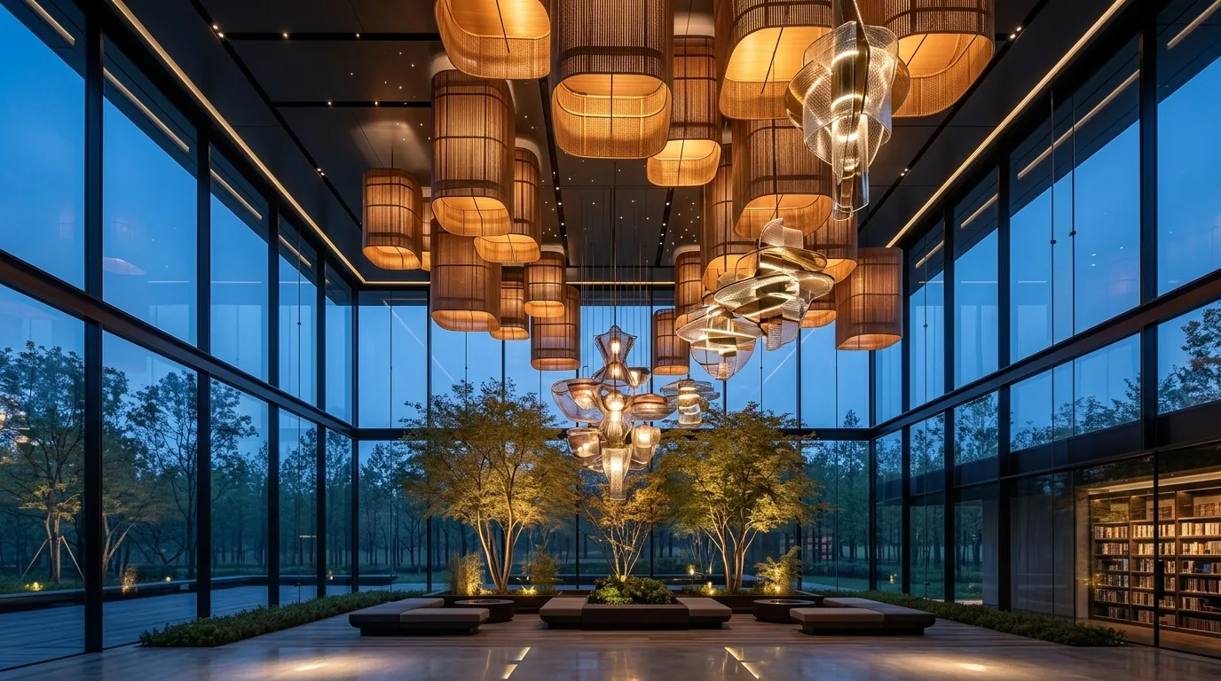 Modern foyer lighting installation by Buzz Electrical